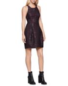 Metallic Jacquard T-back Halter Dress