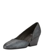 Lily Metallic Suede Half-d'orsay Pump