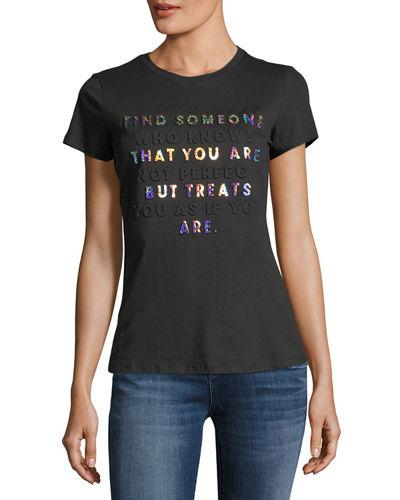 Puff-letter Crewneck Graphic Tee