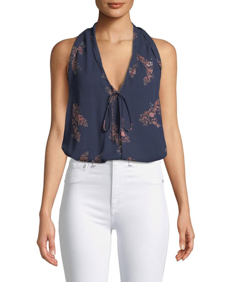 Floral-print Trapeze Tank