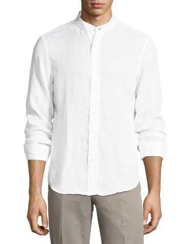 Linen Mandarin-collar