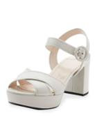 Crisscross Leather Platform