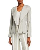 Aimes Tweed Asymmetric-zip Jacket