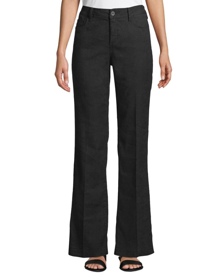 Wylie High-rise Linen Flare Trousers