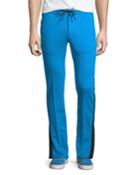 Contrast-trim Drawstring-waist Track Pants