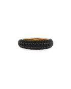 18k Pave Black Sapphire Lava Slim Dome Ring,