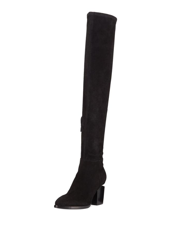 Gabi Stretch Suede Thigh-high Boot