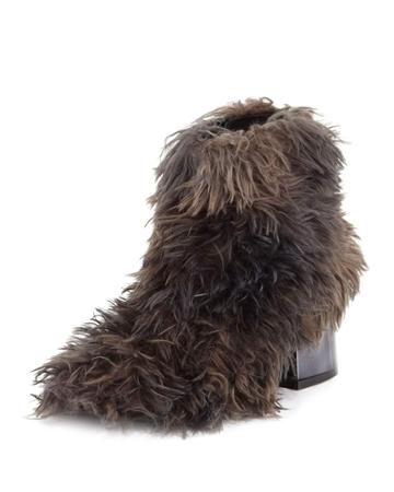 Faux-fur Block-heel Ankle Bootie