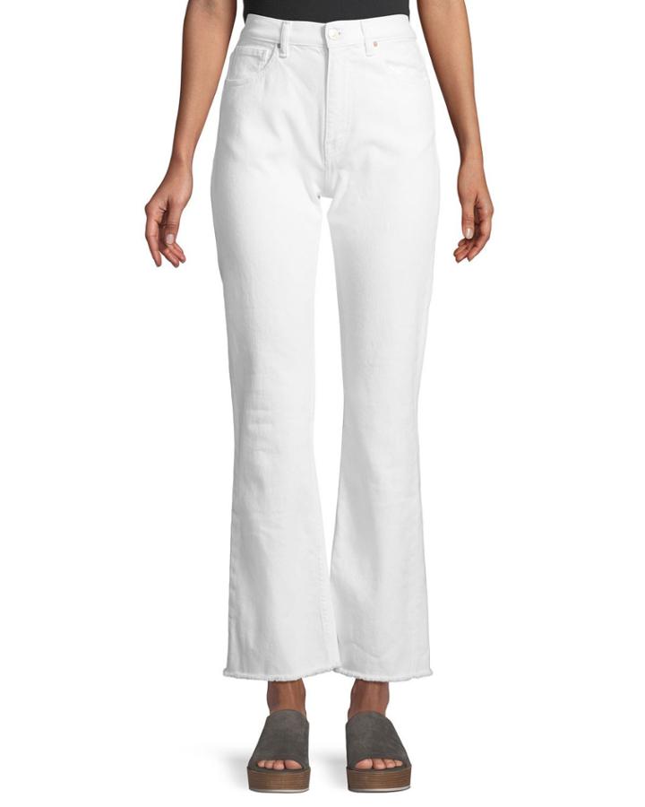 Stella High-waist Wide-leg Jeans W/ Fray Hem