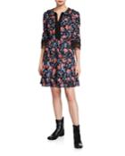 Carnation Rose Printed Dress