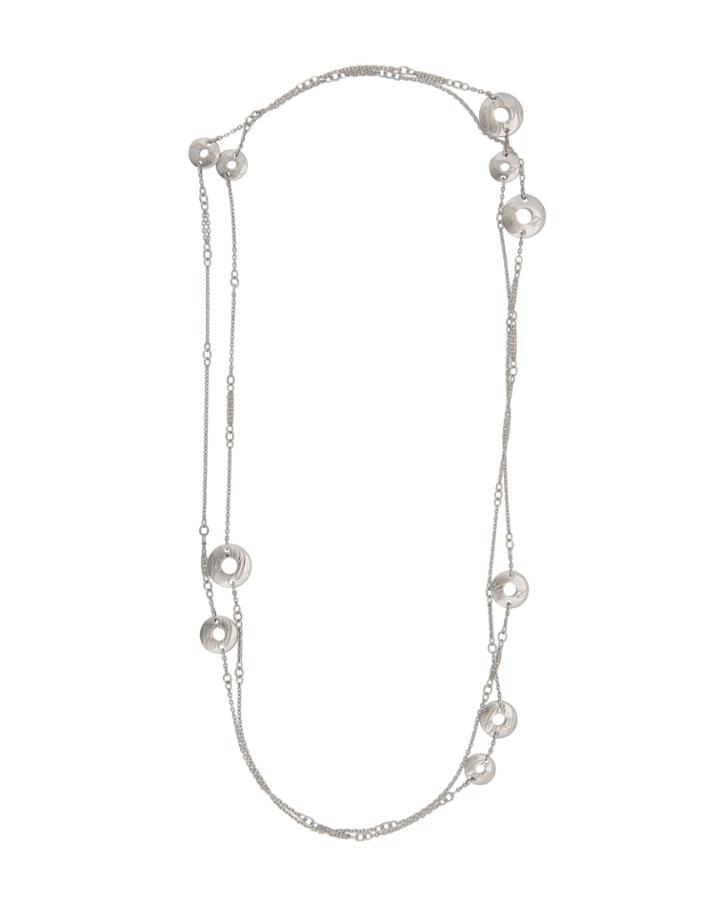 18k White Gold Long Chopardissimo Station Necklace