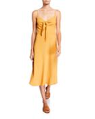 Naples Crepe Spaghetti-strap Dress
