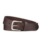 Men's Casual Cut-edge Leather Belt, Brown