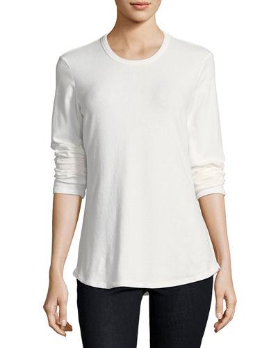 Soft Brush-jersey Long-sleeve Tee