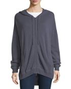 Cashmere Zip-front Hoodie