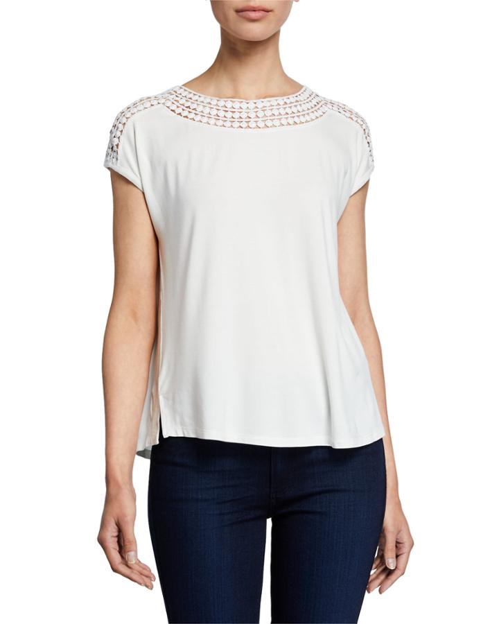 Crochet-trim Top