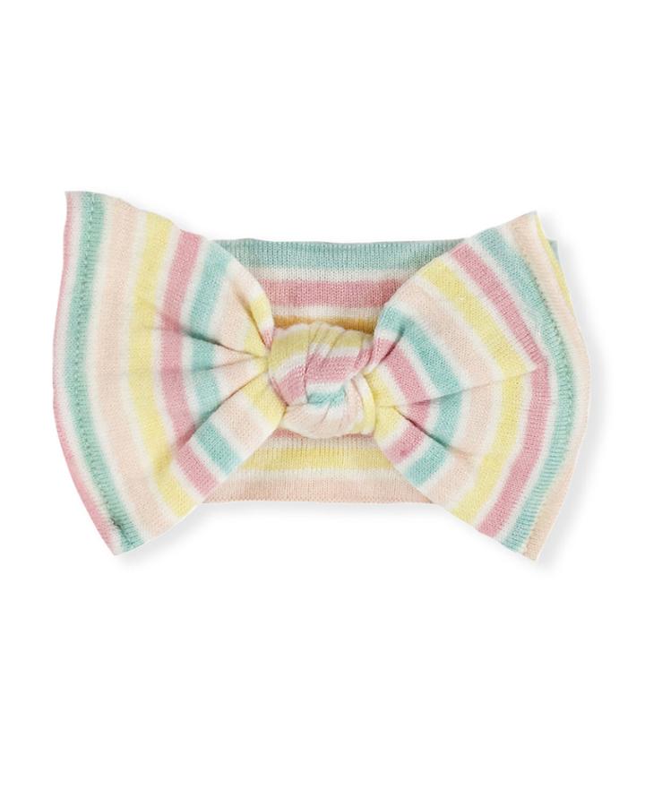 Rainbow Stripe Bow Newborn Headband,