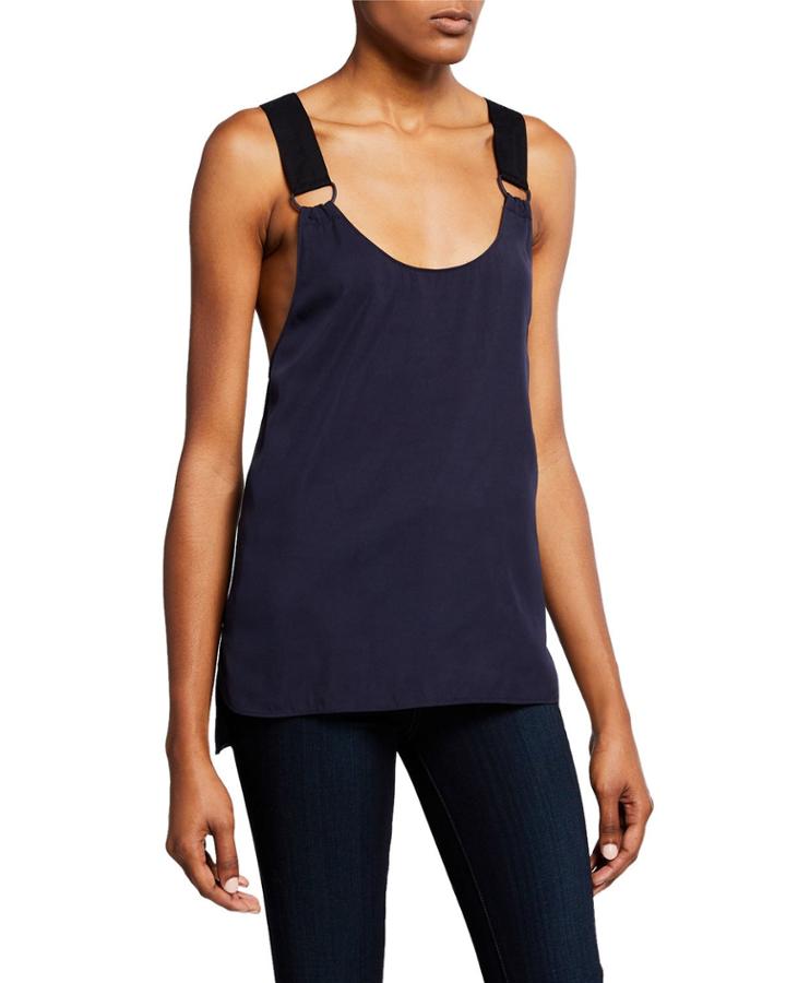 Lux Twill Scoop-neck Tank