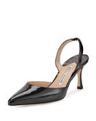 Carolyne Patent Mid-heel Halter Pump, Navy
