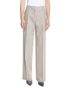 Rivington High-waist Full-leg Wool-blend Pants