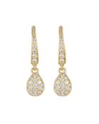 18k Gold & Diamond Pear Drop Earrings