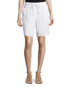 Linen Drawstring Shorts,