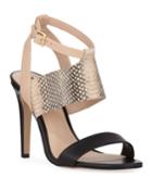 Lancey Strappy Snake-print Leather