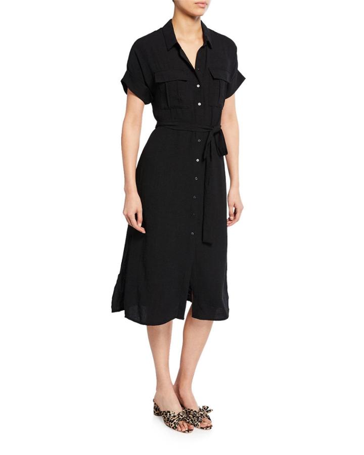 Short-sleeve Button-front Safari