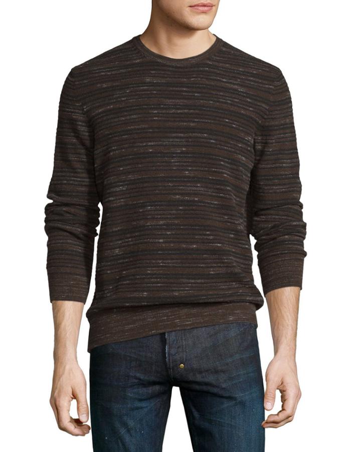 Blurred-stripes Merino Wool Long-sleeve