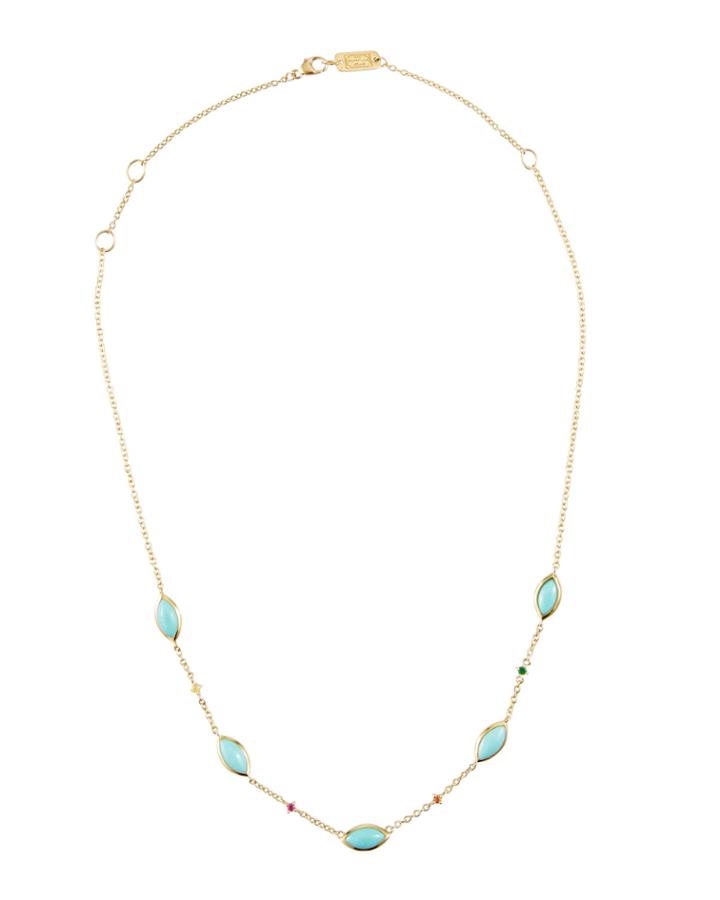 18k Prisma Marquise & Sapphire Necklace
