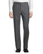 Men's Wool Straight-leg Twill Trousers