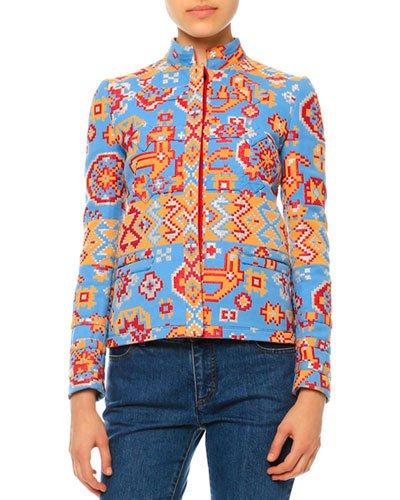 Long-sleeve Tribal-print Jacket,