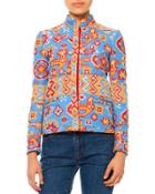Long-sleeve Tribal-print Jacket,