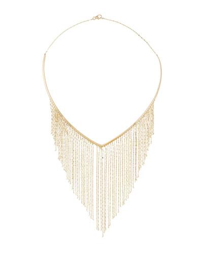14k Fringe Choker Necklace