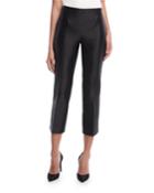 Cropped Shantung Evening Pants
