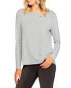 Open-back Velvet-tie Ribbed Top