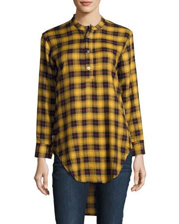 Nikole Plaid High-low Tunic