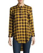 Nikole Plaid High-low Tunic