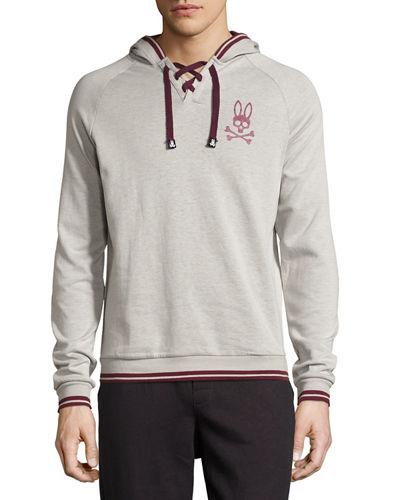 Lace-up Long-sleeve Hoodie