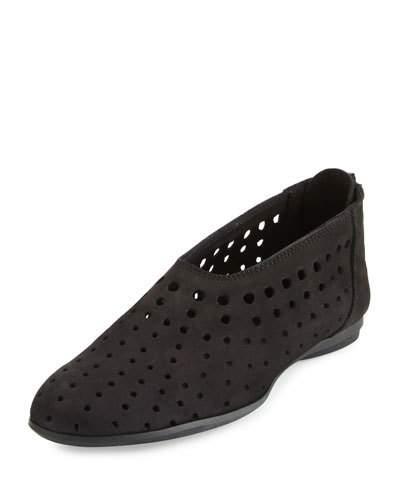 Avis Laser-cut Nubuck Flat, Black