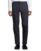 Men's Nep Crosshatch Slim-fit Dress Pants