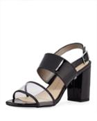 Olivia Faux-patent & Vinyl Slingback