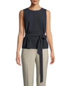 Olivia Sleeveless Tie-front Blouse