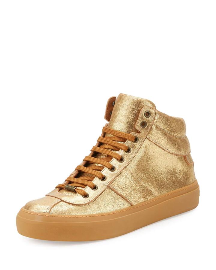 Men's Belgravia Metallic Leather High-top