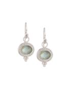 18k Provence Pave Oval Dangle & Drop Earrings With