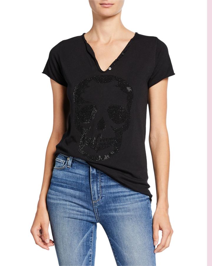 Tunisien Studded Skull Cotton Tee