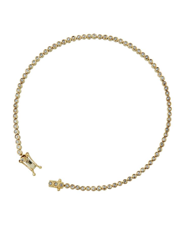 14k Round Diamond Tennis Bracelet