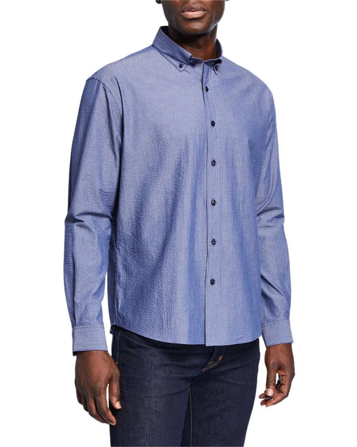 Men's Regular-fit Textured Solid