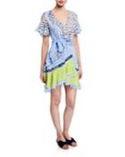 Bianka Ruffled Mix Print Dress