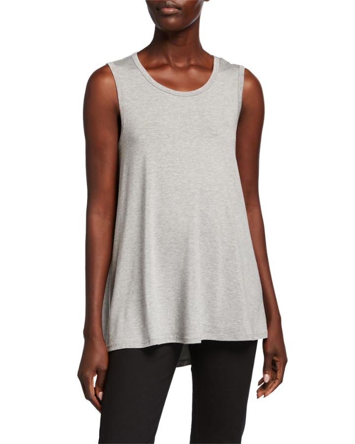 Sleeveless High-low Jersey Top
